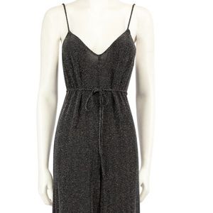 Reformation Koda Wide Leg Jumpsuit Metallic - size m